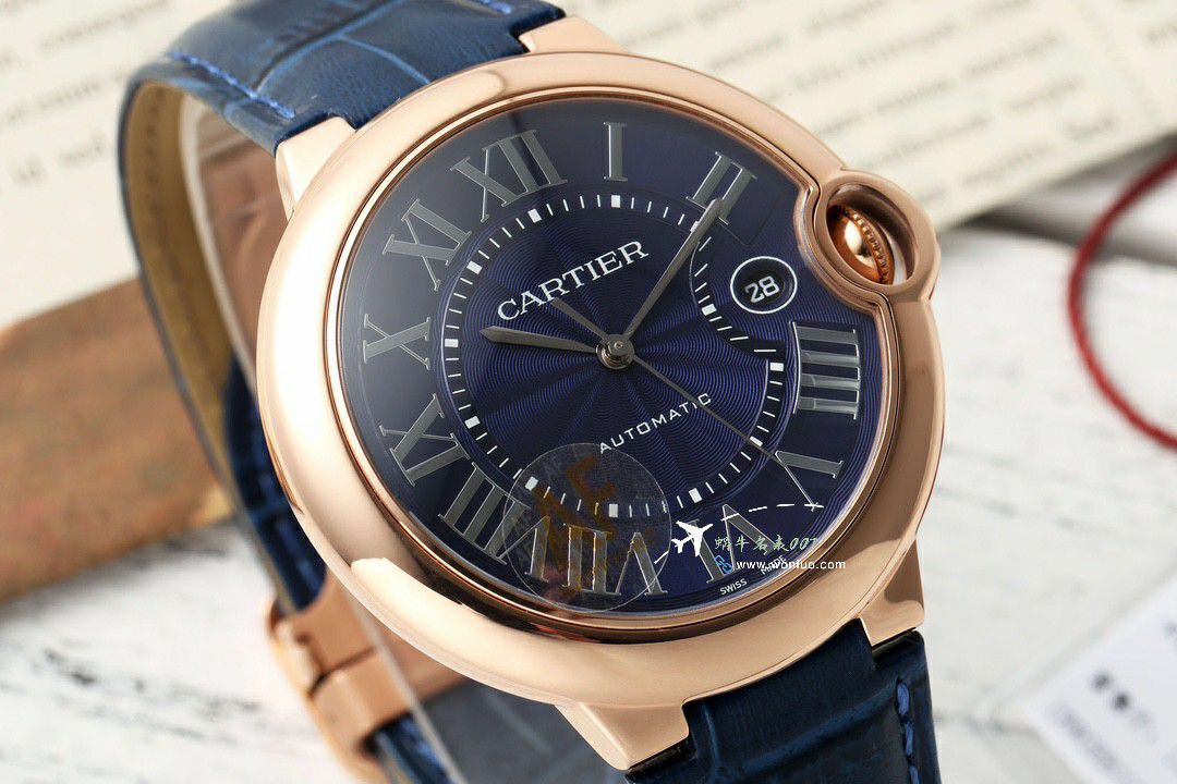 AFCartier blue balloons men style 42mm replica imitation WE9009Z3 watches  / K363