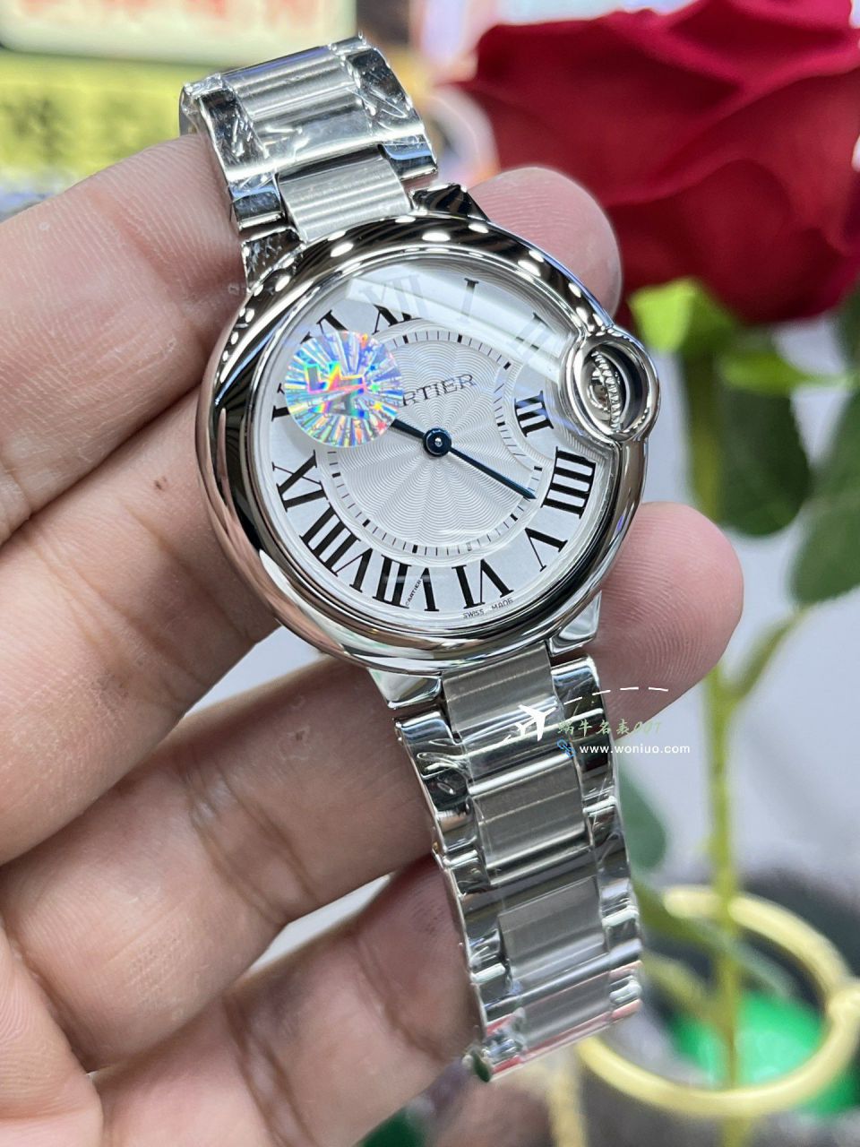 AFCartier blue balloons 33mm quartz movement  lady  watch100% replica imitation W6920084，WSBB0034，W6920086 watches  / K366