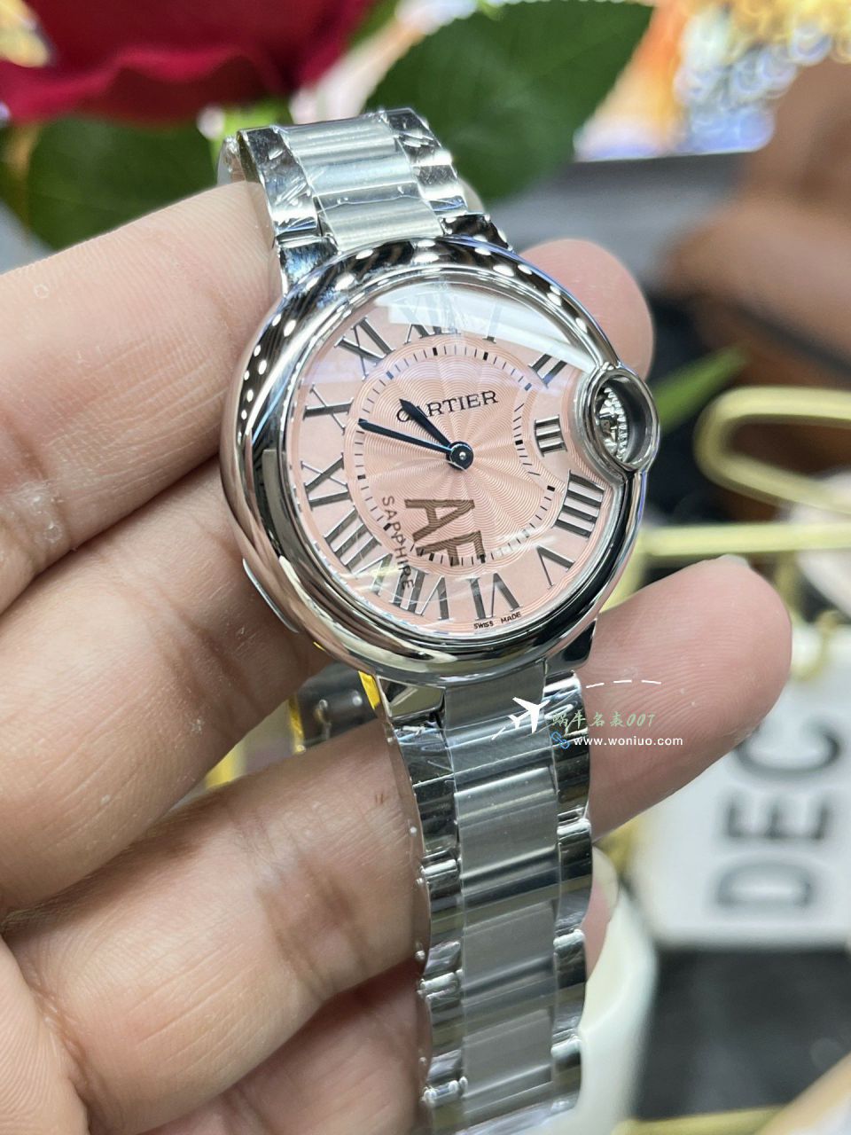AFCartier blue balloons 33mm quartz movement  lady  watch100% replica imitation W6920084，WSBB0034，W6920086 watches  / K366