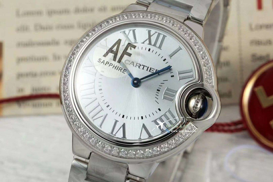 AFCartier blue balloons 33mm quartz movement  lady  watch100% replica imitation W6920084，WSBB0034，W6920086 watches  / K366