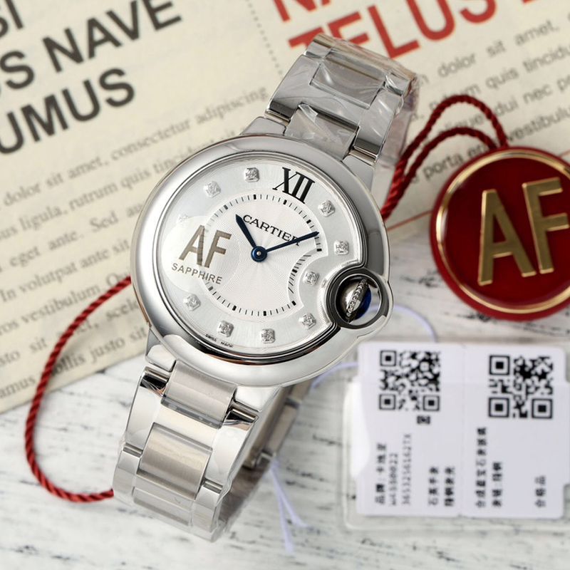 AF replica imitation Cartier blue balloons 33mm Women watchW4BB0022 watches 