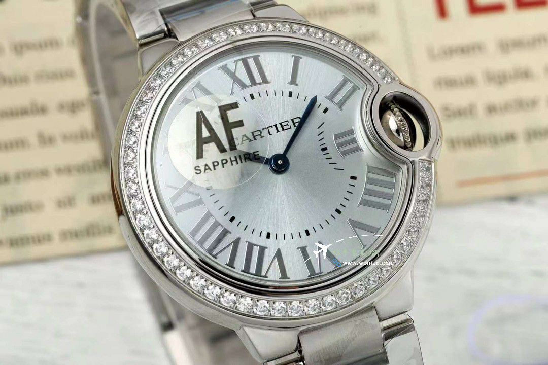 AF Factory Cartier blue balloons  Women  quartz movement 33mm watch / K368