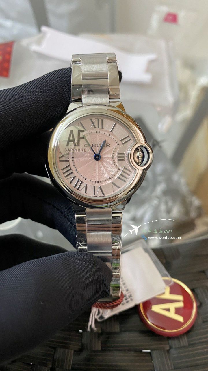 AFCartier blue balloons 33mm quartz movement  replica imitation   Women  watch series WSBB0047 watches  / K367