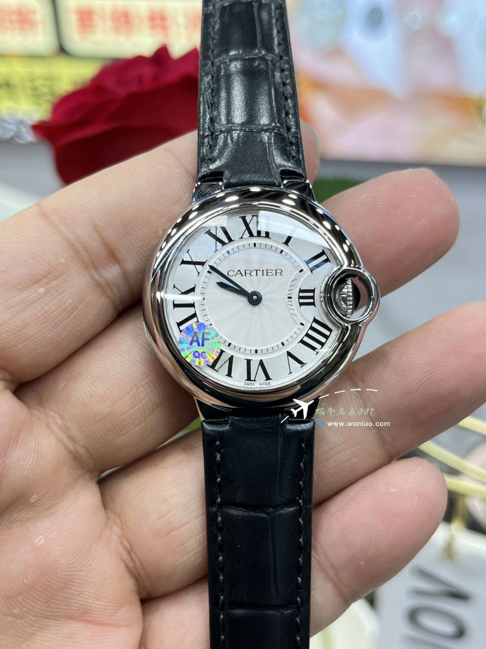 AFCartier blue balloons 33mm quartz movement  replica imitation   Women  watch series WSBB0047 watches  / K367