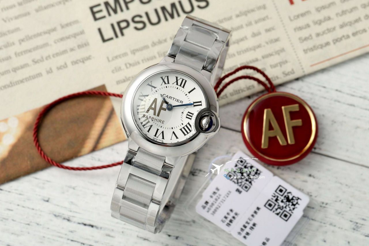 AFCartier blue balloons Women watch28 quartz movement 100% imitation  replica  watch WSBB0067 watches  / K371