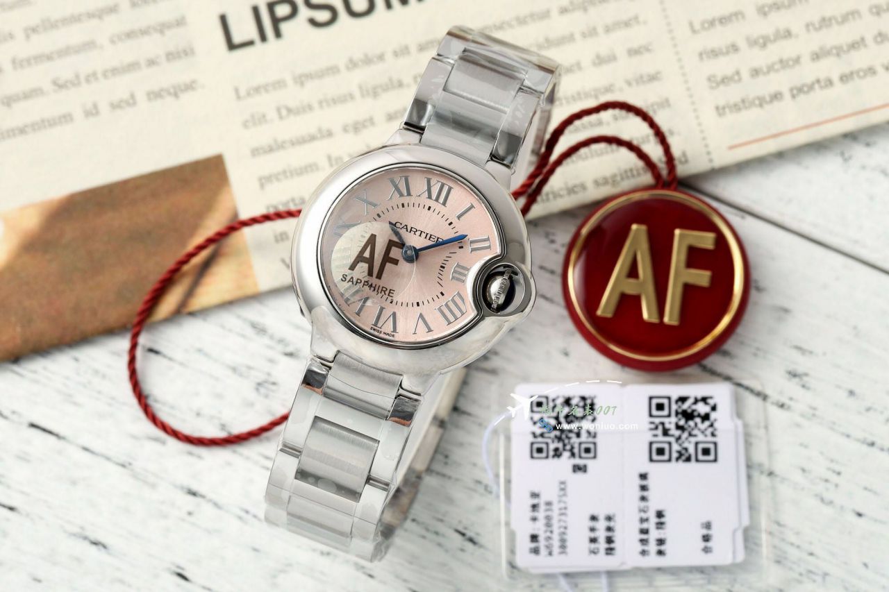 AFCartier blue balloons Women watch28 quartz movement 100% imitation  replica  watch WSBB0067 watches  / K371