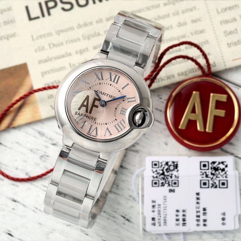 AF  replica imitation  Women watchCartier blue balloons28mm series W6920038 watch