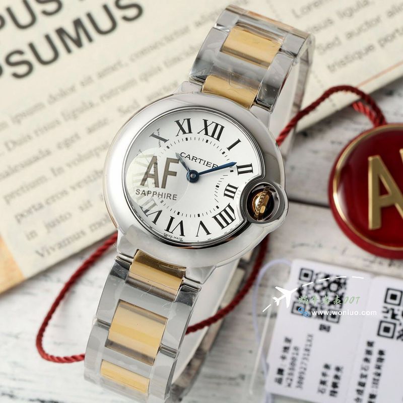 AFCartier blue balloons28mm  Women  watch replica imitation  series W69007Z3 watches 