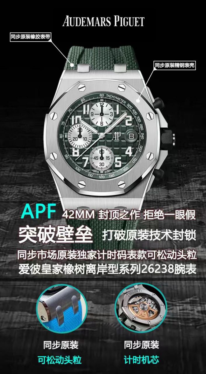 APFAudemars Piguet Royal Oak  Offshore   imitation  replica  watch26238CE.OO.1300CE.01 watches  / AP285