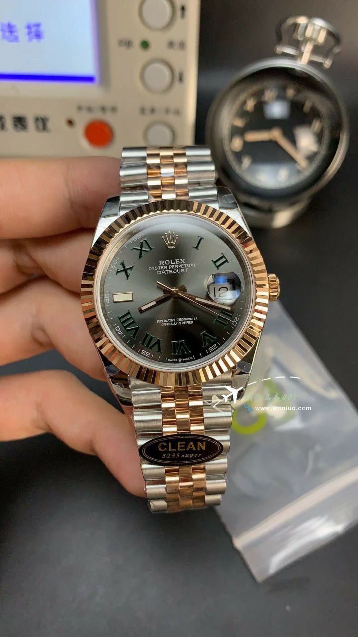 CLEAN Rolex Datejust  41 mm TOP replica imitation  watchm126334-0022 watches (绿罗&绿萝) / R872