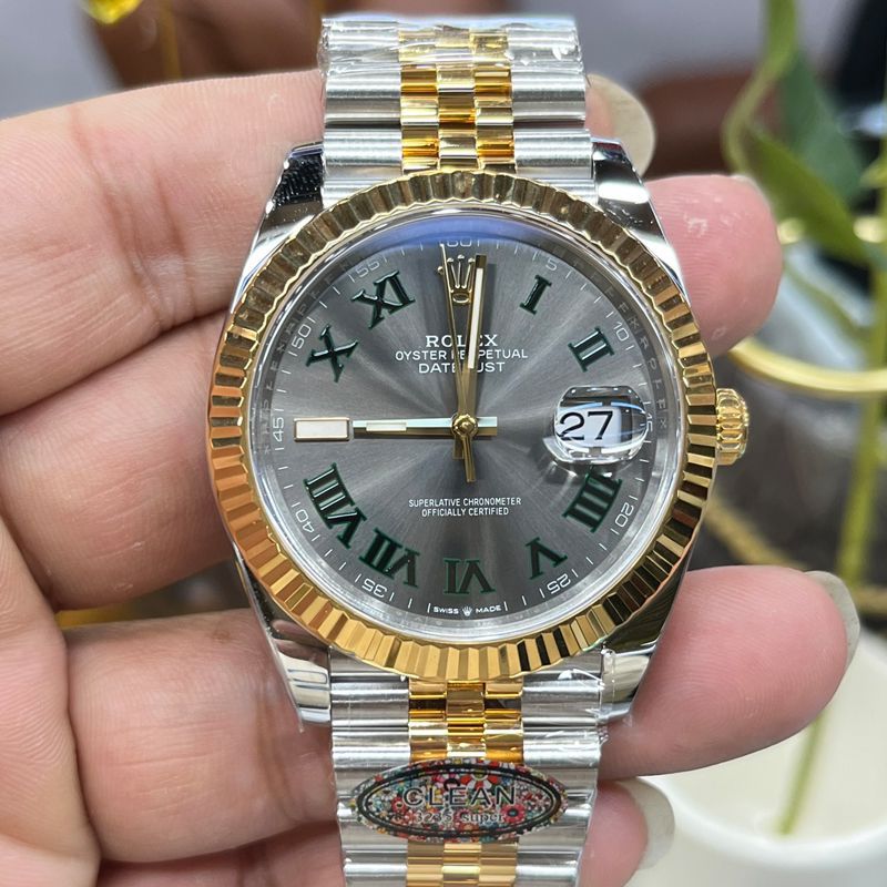 clean Factory  Rolex Datejust  41 mm 100% replica imitation  watch116333-72213深 Gray  Dial  watches 