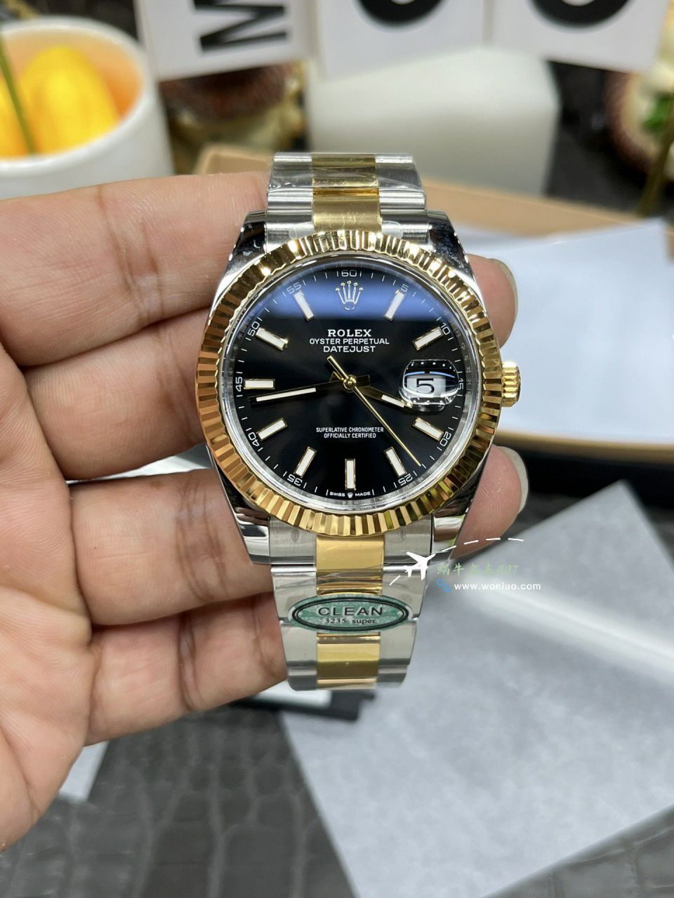clean Factory  Rolex Datejust  41 mm 100% replica imitation  watch116333-72213深 Gray  Dial  watches  / R873