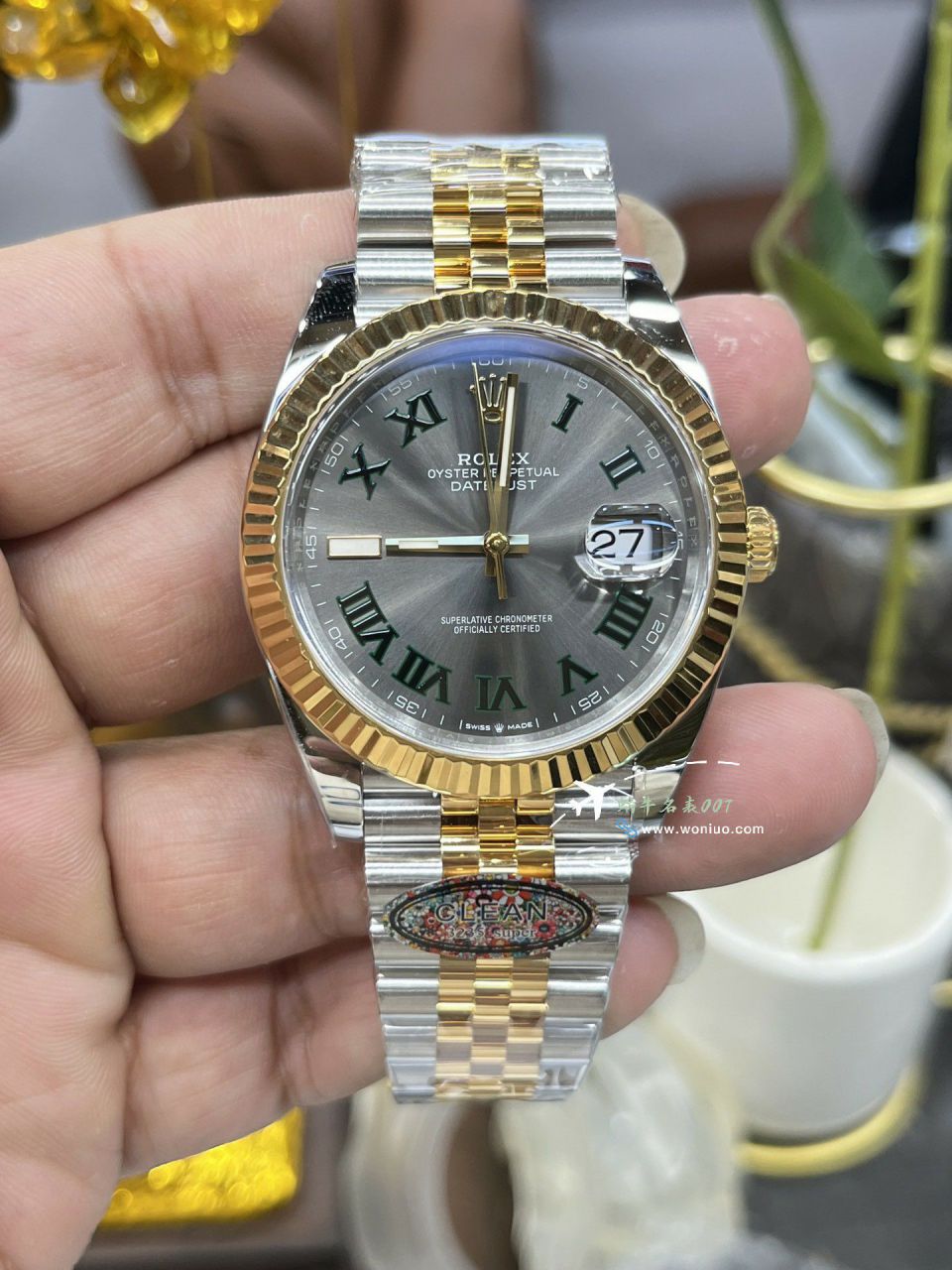 clean Factory  Rolex Datejust  41 mm 100% replica imitation  watch116333-72213深 Gray  Dial  watches  / R873