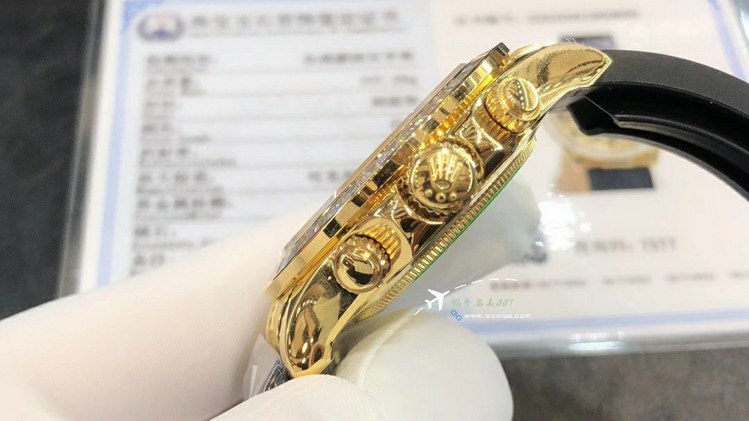  Ultra-high-end  Customized Rolex Cosmograph  gold 虎 Daytona  replica imitation  watch116588 TBR watches  / R880