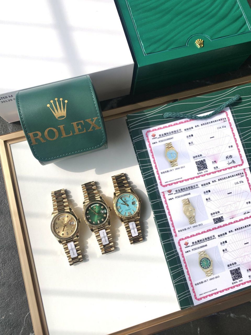 Rolex Day-Date 烟熏渐变绿  imitation  replica  watchm128238-0069 watches  / R888