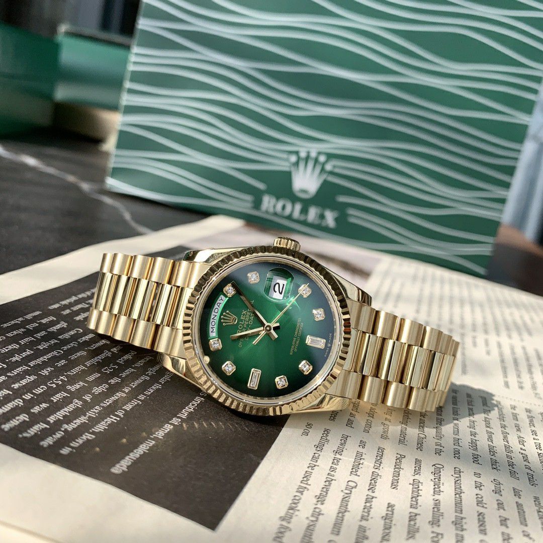 Rolex Day-Date 烟熏渐变绿  imitation  replica  watchm128238-0069 watches  / R888