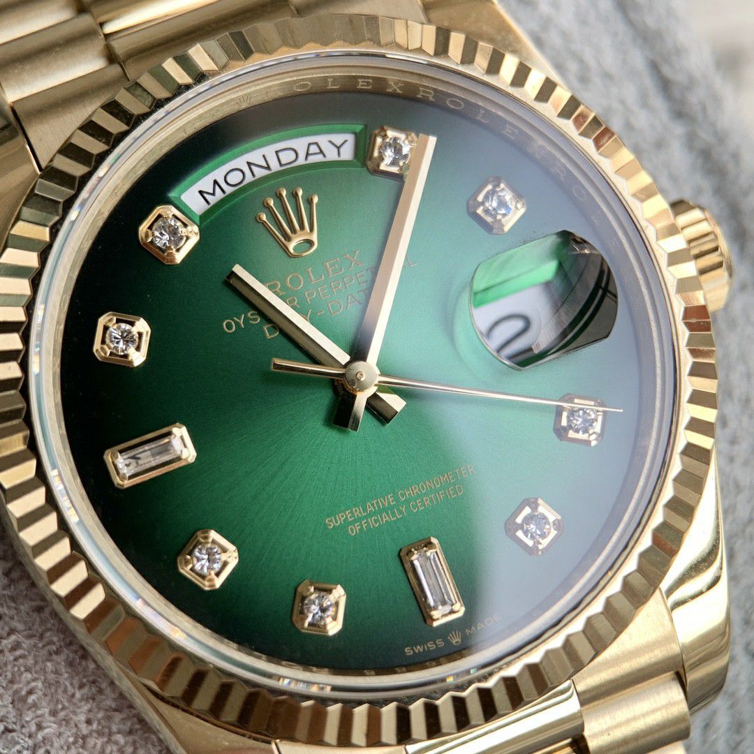 Rolex Day-Date 烟熏渐变绿  imitation  replica  watchm128238-0069 watches  / R888