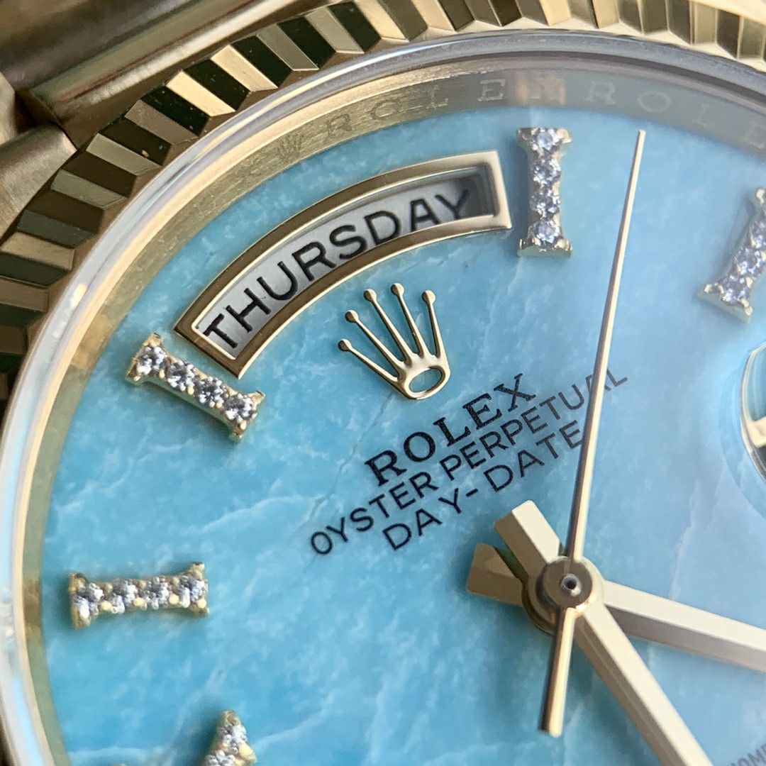 Rolex Day-Date 烟熏渐变绿  imitation  replica  watchm128238-0069 watches  / R888