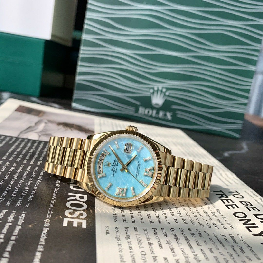 Rolex Day-Date  blue 松石100% replica imitation  watchm128238-0071 watches  / R889
