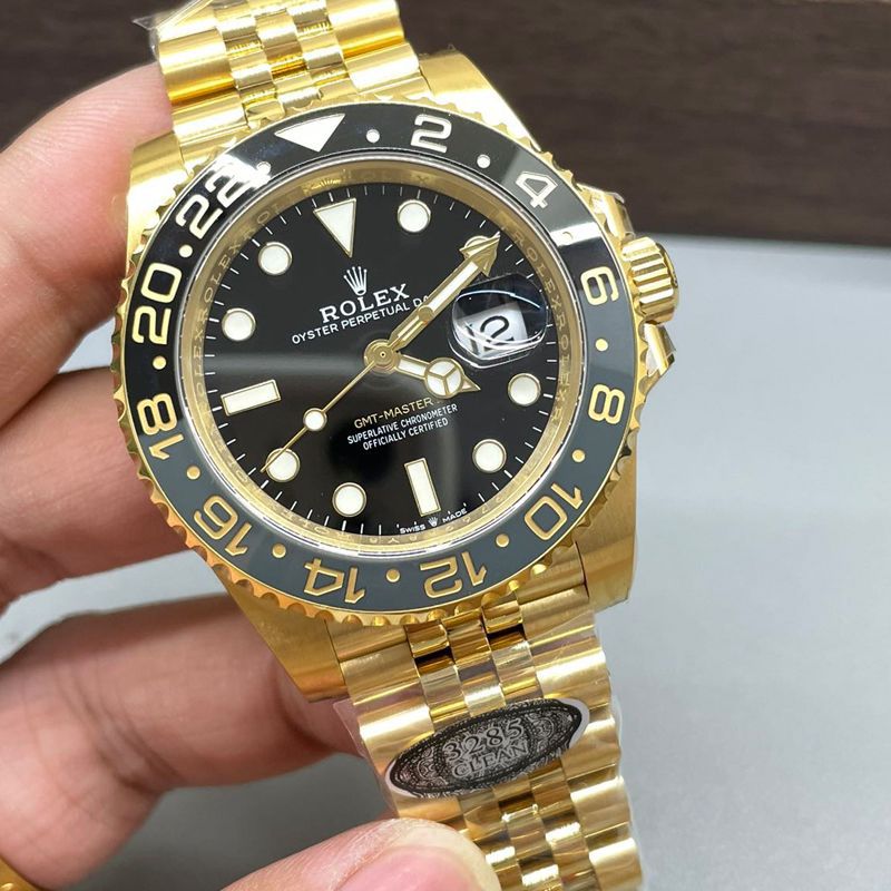 Clean Rolex GMT-Master II GMT All gold m126718grnr-0001 Ultra-high-end  replica imitation  watch watches 