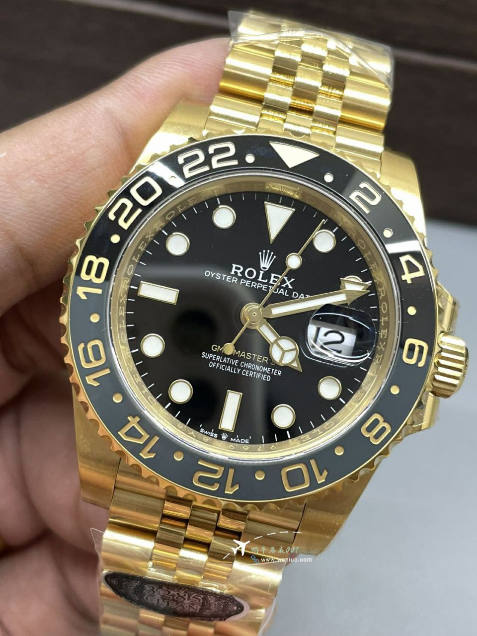 Clean Rolex GMT-Master II GMT All gold m126718grnr-0001 Ultra-high-end  replica imitation  watch watches  / R895