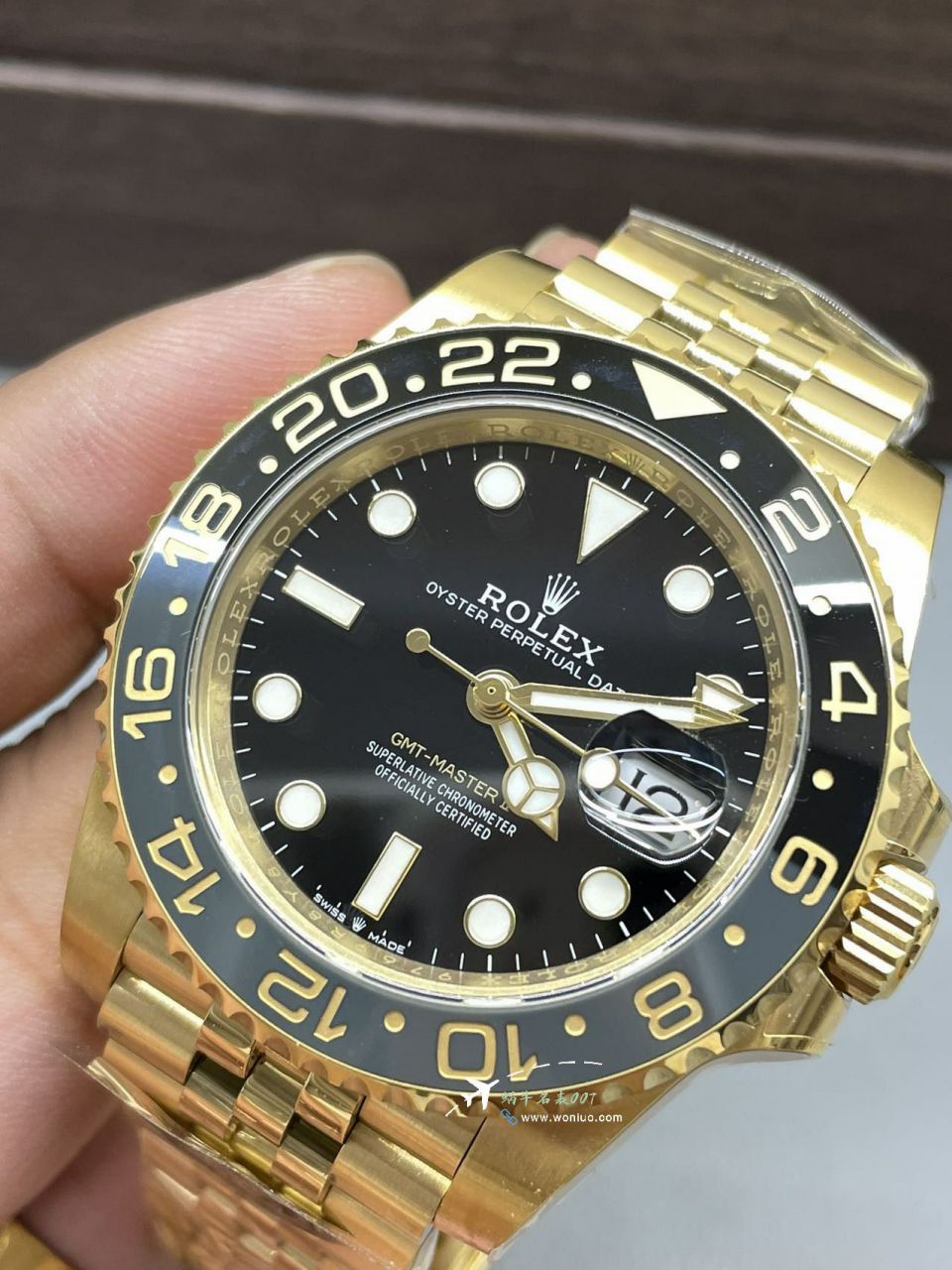 Clean Rolex GMT-Master II GMT All gold m126718grnr-0001 Ultra-high-end  replica imitation  watch watches  / R895