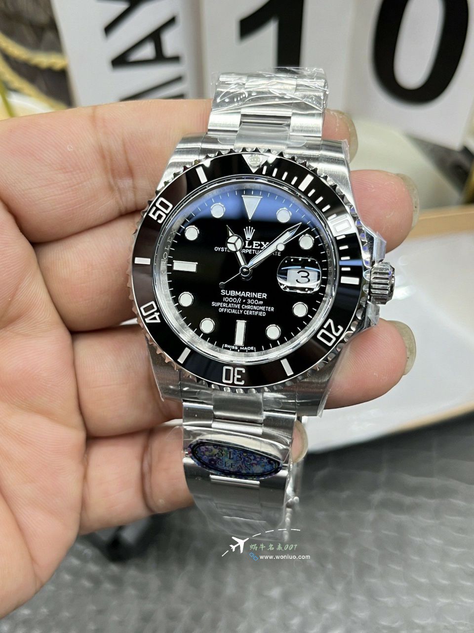 clean Factory Rolex Submariner  series M116610LN-0001  Black dial c Factory   replica imitation  Submariner Date  watch / R896