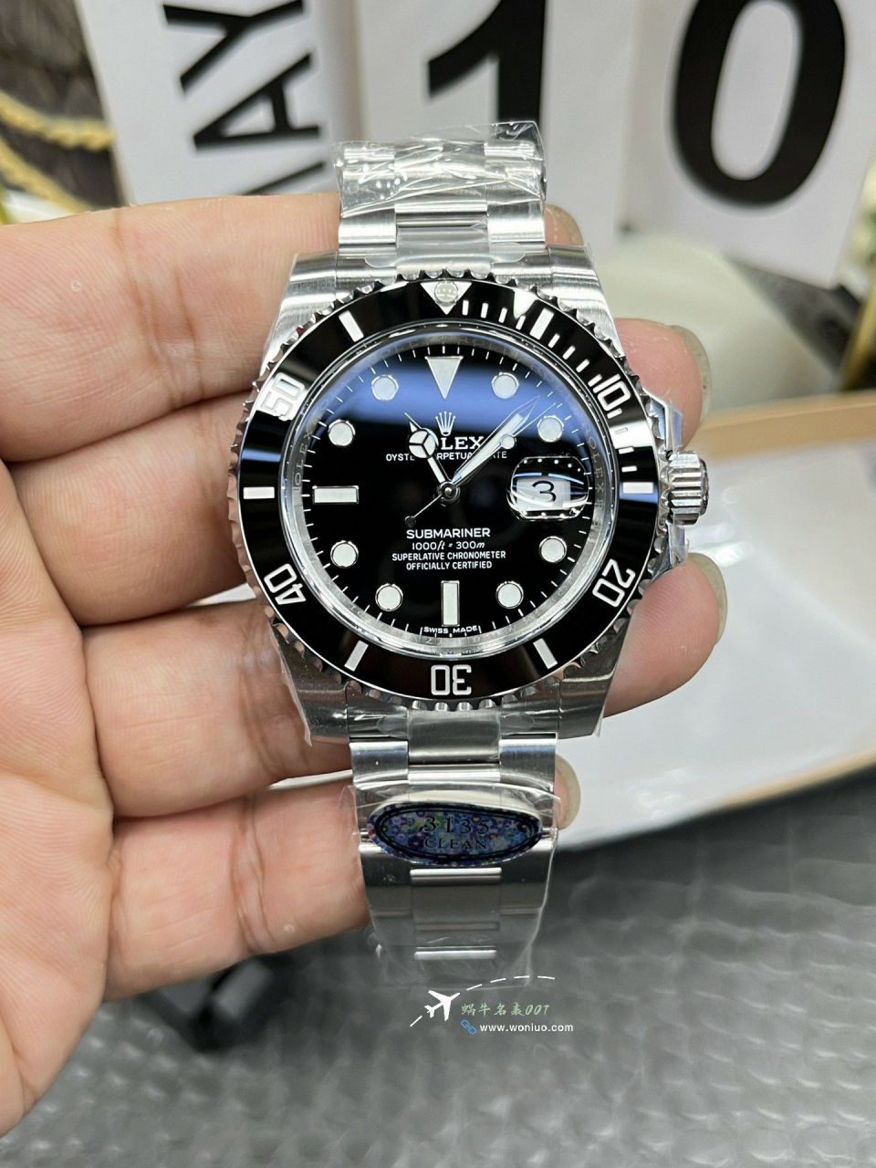 clean Factory Rolex Submariner  series M116610LN-0001  Black dial c Factory   replica imitation  Submariner Date  watch / R896