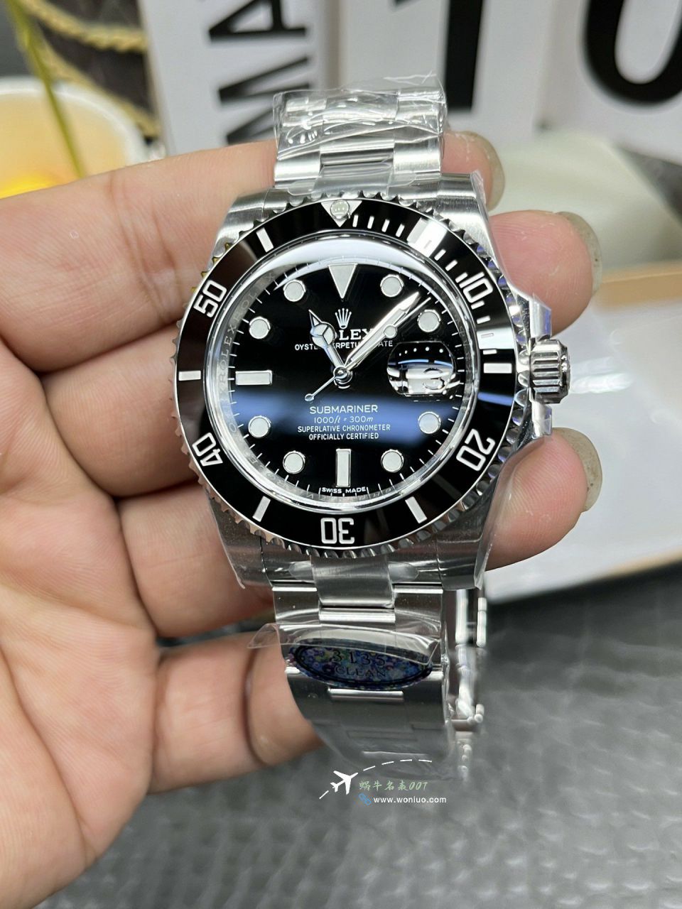 clean Factory Rolex Submariner  series M116610LN-0001  Black dial c Factory   replica imitation  Submariner Date  watch / R896