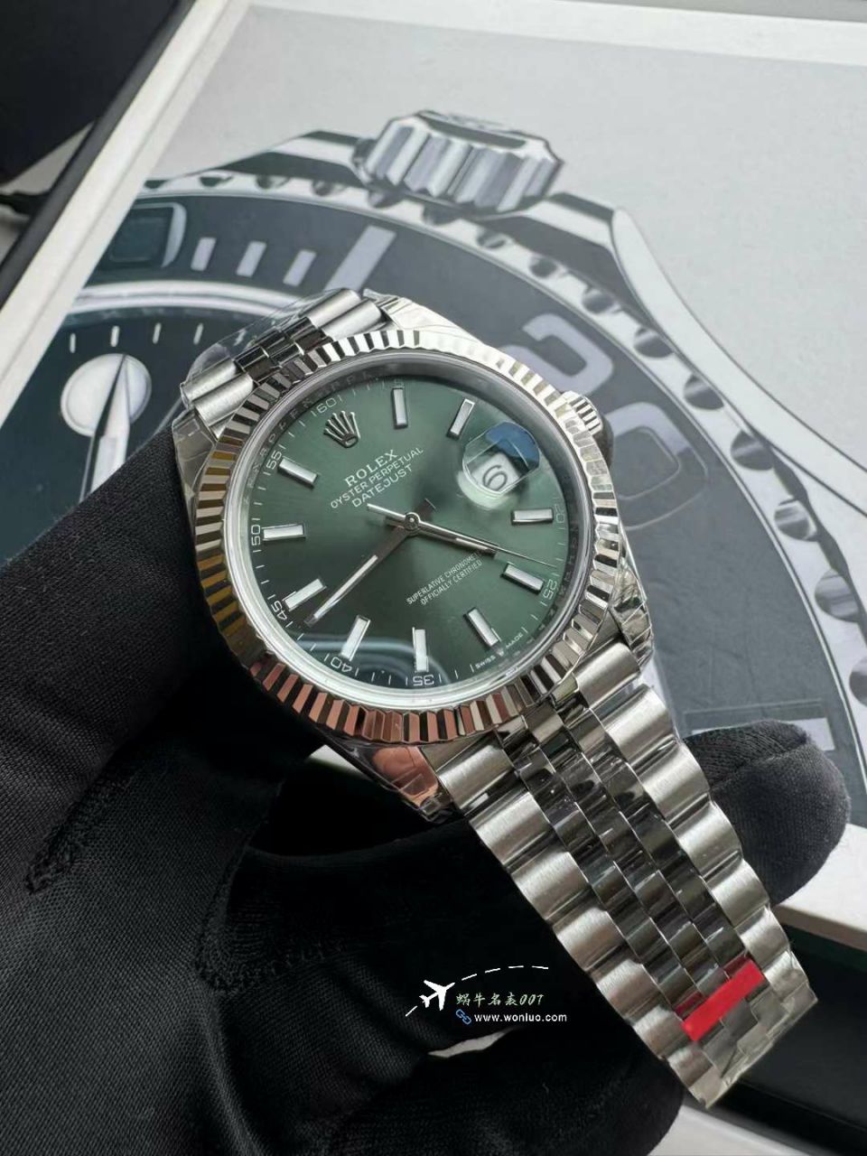【 Video review 】VSTOP replica  watch  Rolex Datejust 41MM imitation m126334-0028 watches (薄荷绿) / R828