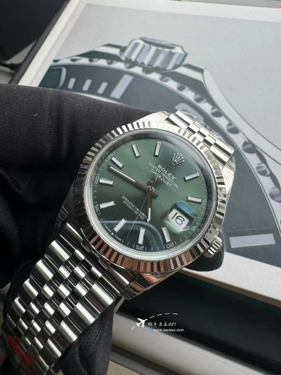【 Video review 】VSTOP replica  watch  Rolex Datejust 41MM imitation m126334-0028 watches (薄荷绿) / R828