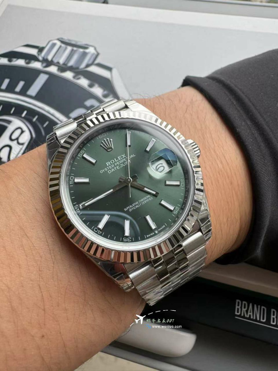 【 Video review 】VSTOP replica  watch  Rolex Datejust 41MM imitation m126334-0028 watches (薄荷绿) / R828