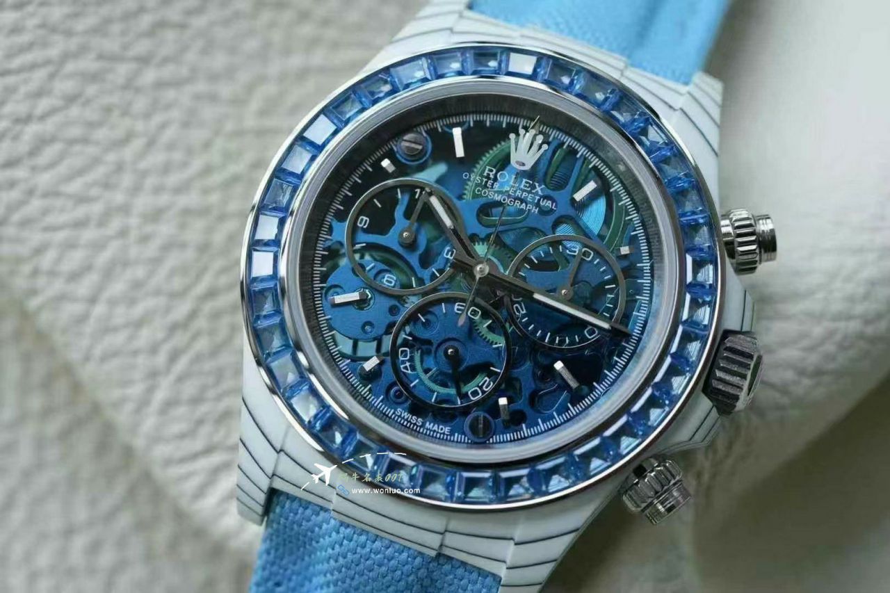 DiW 打造 Rolex Daytona  newest  Customized 款  ice 川 blue  沙漠绿洲4130 Daytona  watch / R902