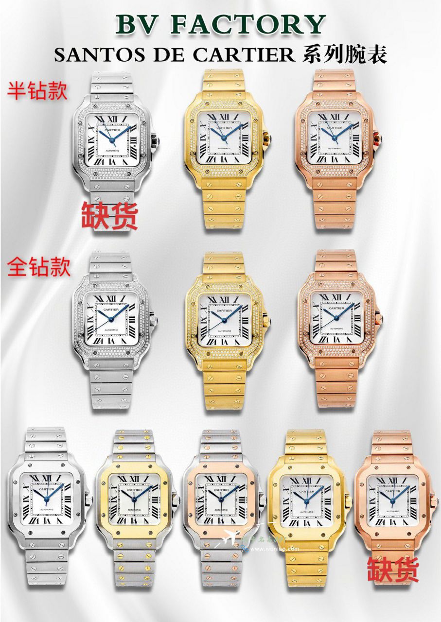 BV Factory Cartier Santos series   replica imitation  watchWSSA0062 watches  / K378