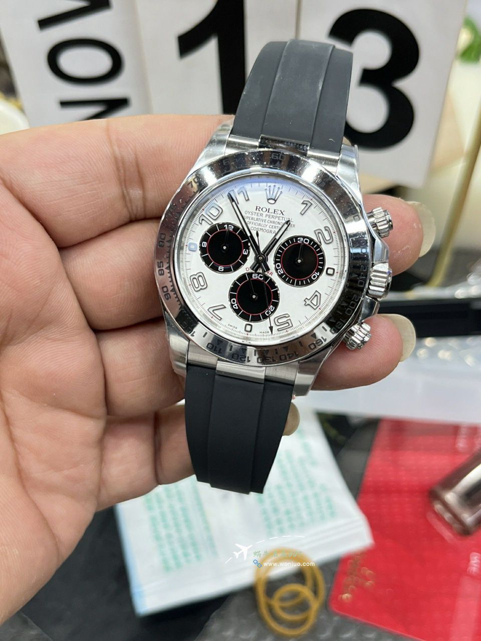 clean Factory  Rolex Daytona  white Devil Daytona 100% imitation  watch116519-0103 watches  / R905