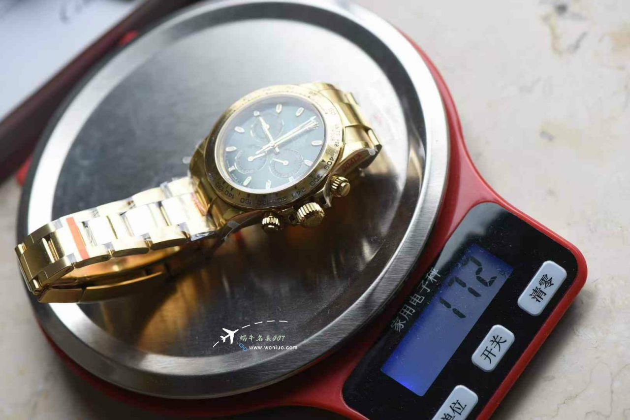 QF Matching weight version 172g Rolex Daytona  Green-faced Gold Daytona   imitation  replica  watchm116508-0013 watches  / R906