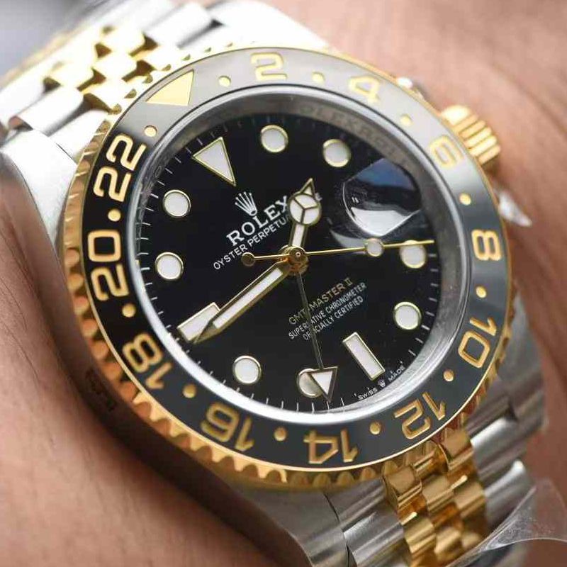 Clean Rolex GMT-Master GMT Two-Tone Gold  Preserved egg bezel    replica imitation  watchm126713grnr-0001 watches 