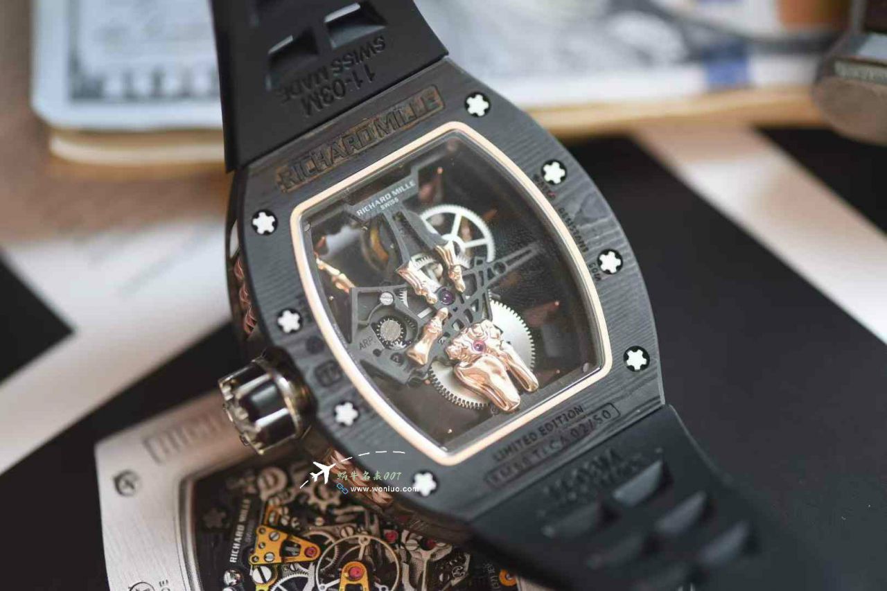  Video review YS Factory Richard Miller RICHARD MILLE TOP replica imitation  Tourbillon RM 066 Gold Finger  watches  / RM066