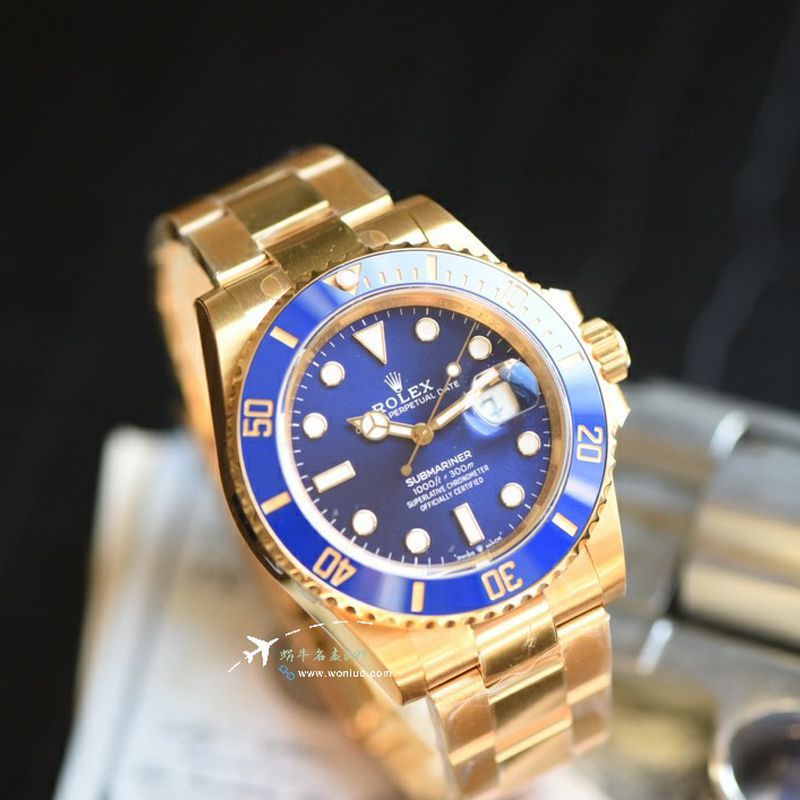 TOPTOP Version  gold  blue  Submariner  Video review vs Rolex  Submariner best imitation m126618lb-0002 watches 