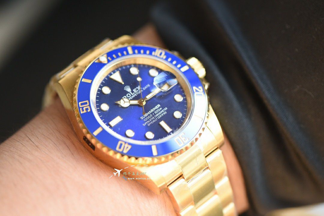 TOPTOP Version  gold  blue  Submariner  Video review vs Rolex  Submariner best imitation m126618lb-0002 watches  / R922