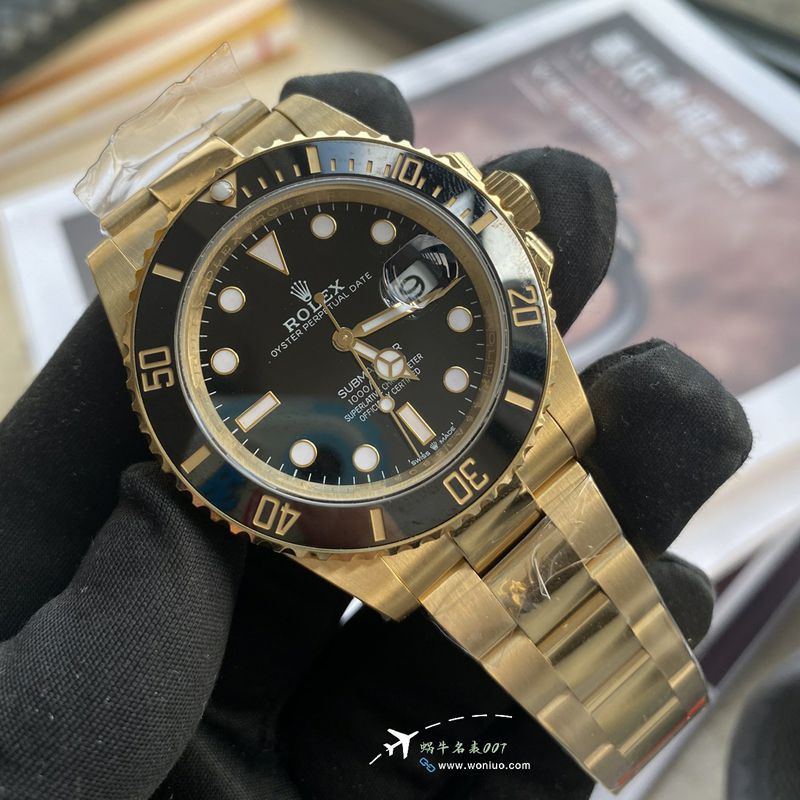 vs Rolex  Submariner   imitation  replica  All gold  Submariner Date m126618ln-0002 watches 