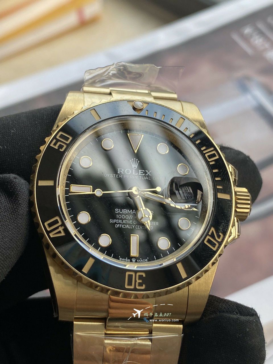 vs Rolex  Submariner   imitation  replica  All gold  Submariner Date m126618ln-0002 watches  / R925