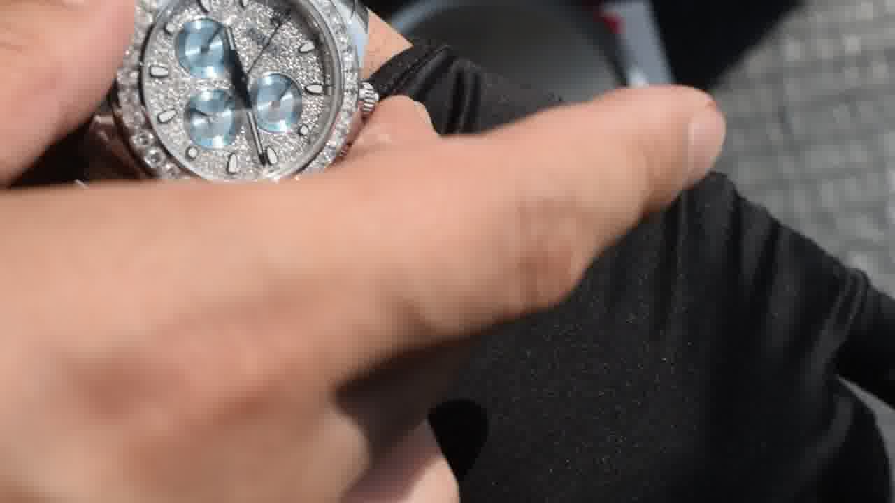  Customized  Deluxe Heavy Edition Rolex Cosmograph  ice   blue circle Daytona  replica imitation 116576TBR watches  / R931