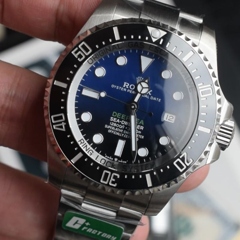 C+ RolexSEA-DEWLLER Gradient Blue  Submariner m126660-0002  imitation  replica  watch