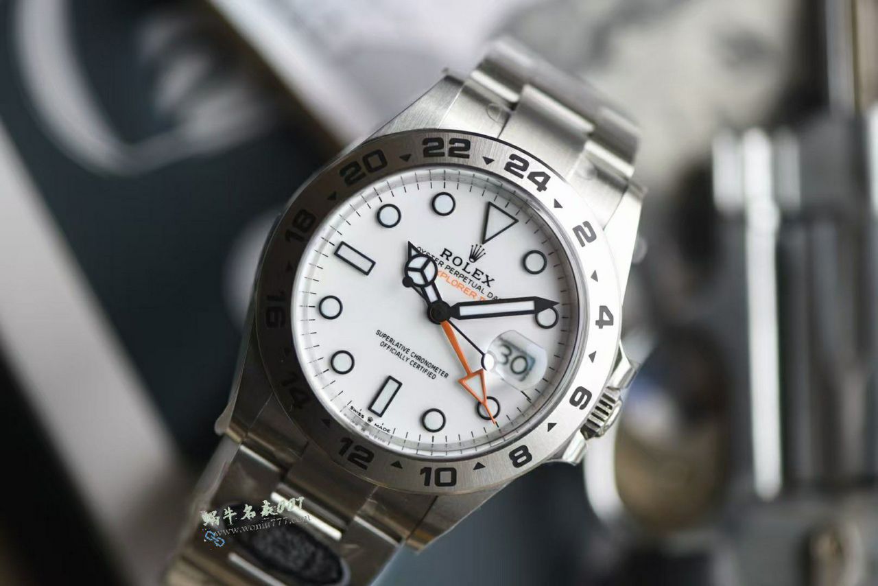 Clean Rolex Explorer   II   imitation  replica  watches : Oyster steel  - m226570-0001 / R937