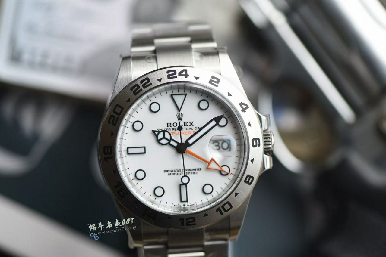 Clean Rolex Explorer   II   imitation  replica  watches : Oyster steel  - m226570-0001 / R937