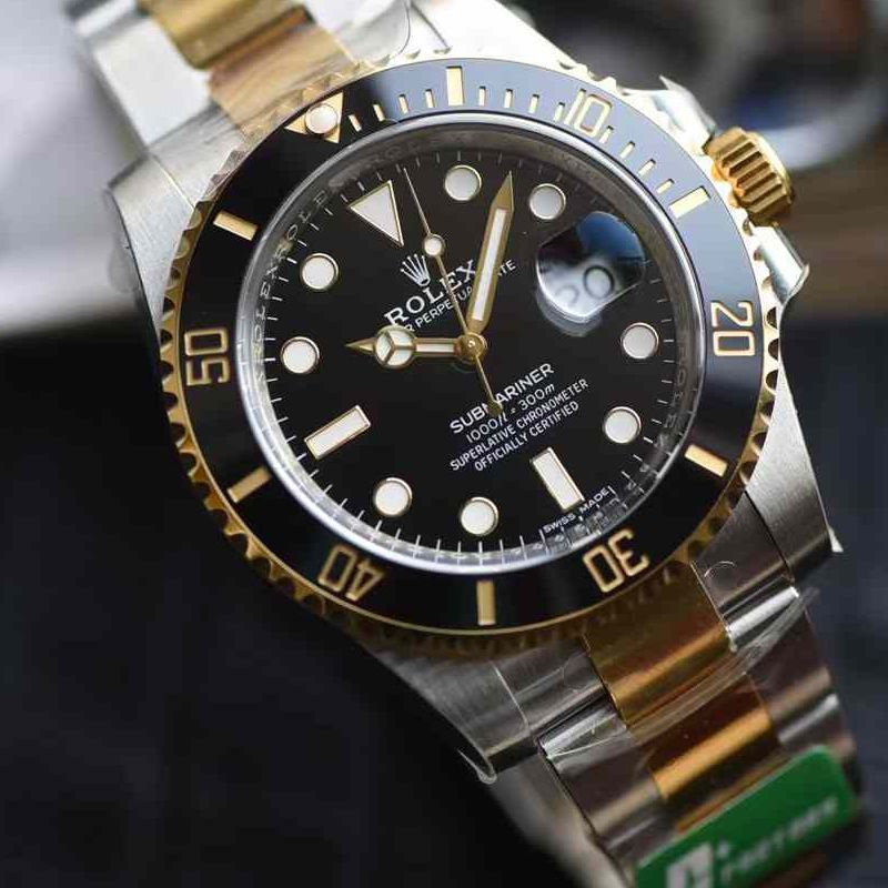 C+ Matching weight version 172 gram  Rolex Submariner  Two-Tone Gold  Submariner Date  replica imitation 116613LN-0001 Black dial  watches 
