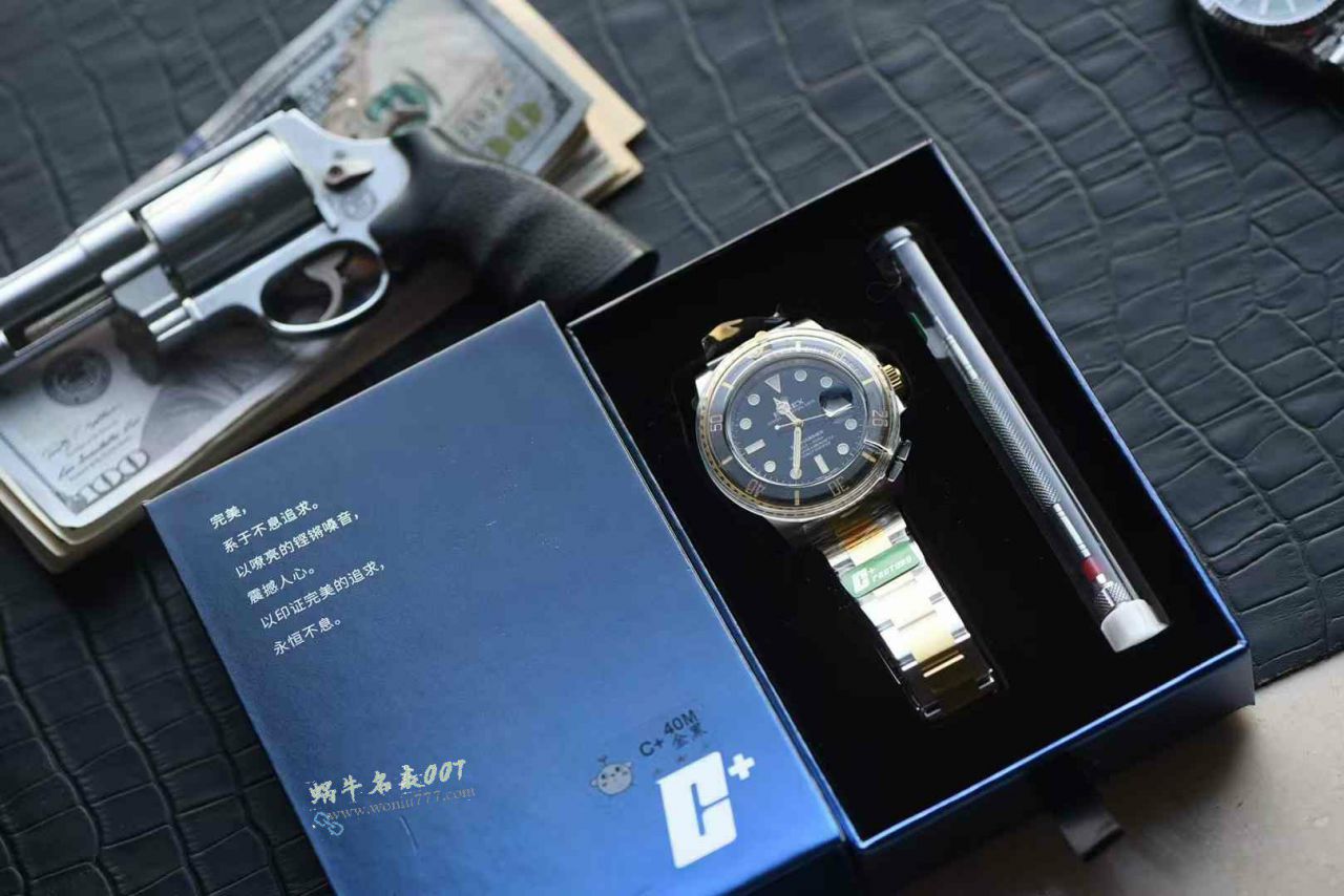 C+ Matching weight version 172 gram  Rolex Submariner  Two-Tone Gold  Submariner Date  replica imitation 116613LN-0001 Black dial  watches  / R939