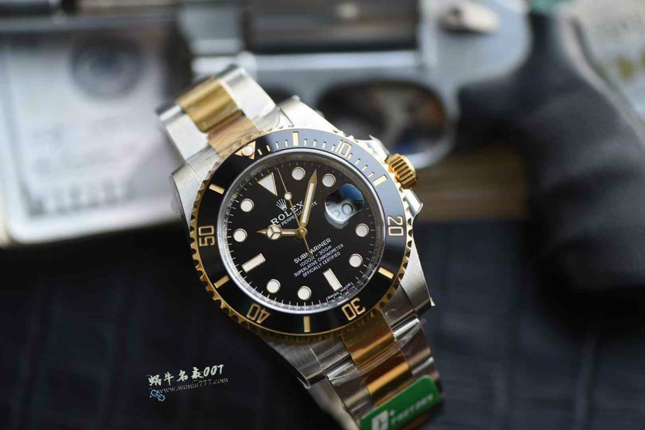C+ Matching weight version 172 gram  Rolex Submariner  Two-Tone Gold  Submariner Date  replica imitation 116613LN-0001 Black dial  watches  / R939