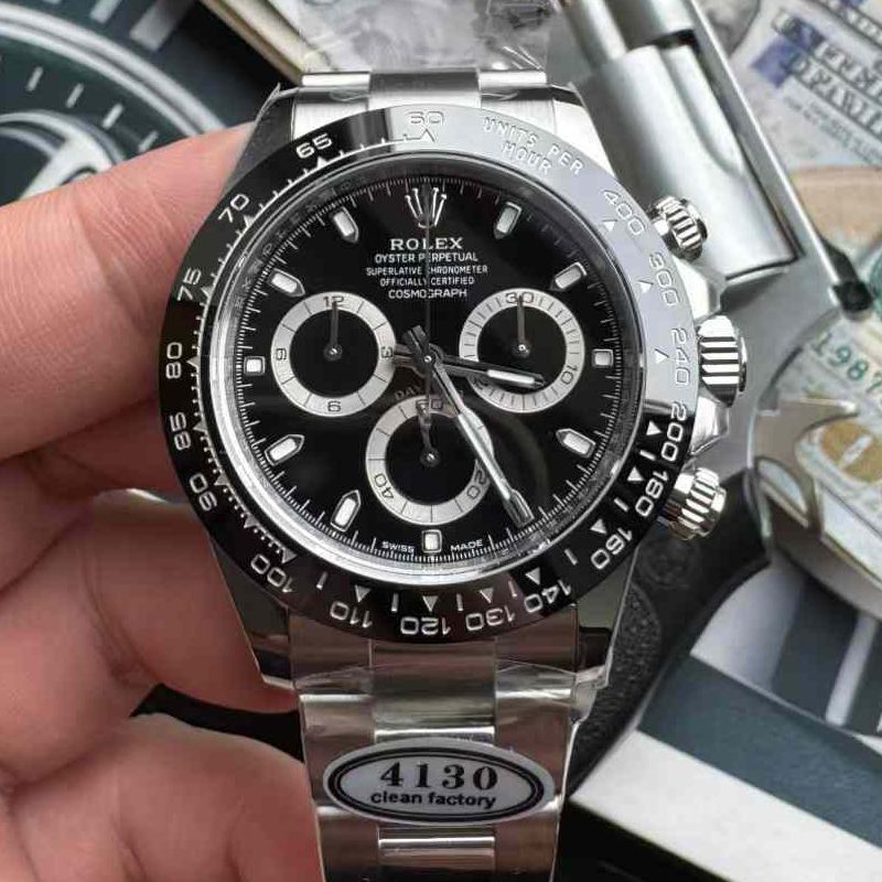  No-brainer buy series clean Rolex Daytona  Black Panda  replica imitation m116500ln-0002 watches 